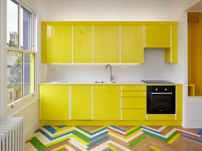 Желтая кухня: 61 фото в интерьере, яркие идеи дизайна