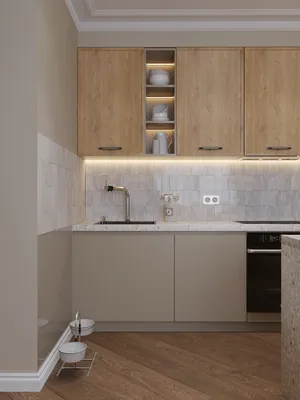 Интерьер Кухни в теплых тонах - Работа из галереи 3D Моделей