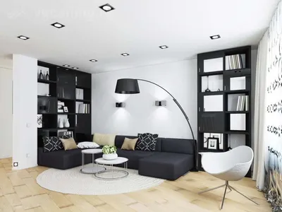 Черно-белая кухня +75 фото идей дизайна интерьера