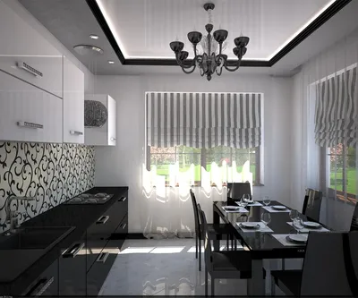 Черно-белая кухня: правильный дизайн с фото - archidea.com.ua