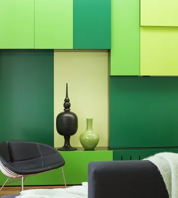 Интерьер зала в зеленом цвете хрущевки » Дизайн 2021 года - новые идеи и  примеры работ