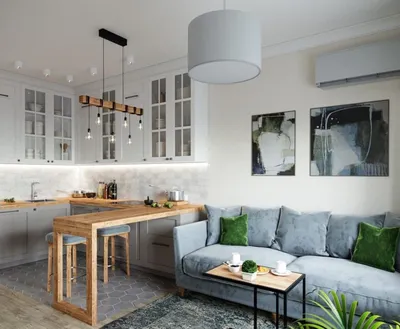 Кухня гостиная 18 кв м дизайн фото идеи - зонирование кухни и гостиной  оригинальные решения, барная стойка между кухней и гостиной.
