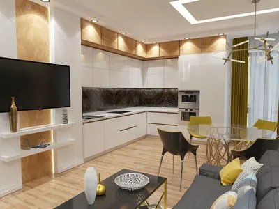 Кухня-гостиная 20 кв. м: дизайн интерьера, фото реальных квартир