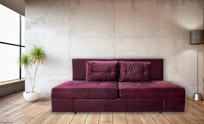 Прямой диван-кровать Эмми бордовый купить в Краснодаре по низкой цене в  интернет-магазине «Такка»