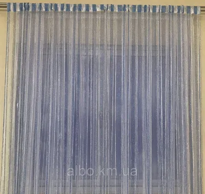 Шторы кисея для дома квартиры кухни, шторы из нитей в зал хол спальню  гостинную Бело-голубые (NL-309), цена 383 грн — Prom.ua (ID#1376094375)