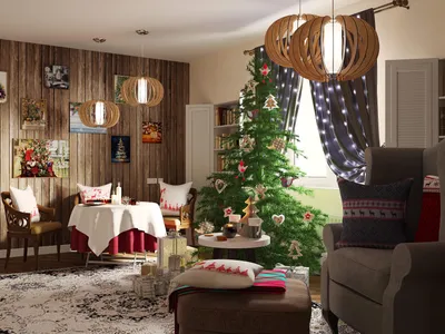 Новогодняя атмосфера в гостиной – готовое решение в интернет-магазине Леруа  Мерлен Кострома
