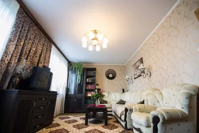 Матовый натяжной потолок в гостиной – Выгодная цена монтажа в компании  «Белый Замок» (СПб)