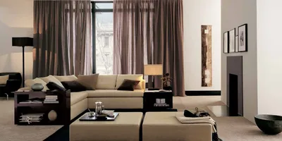 Красивые шторы в гостиную в стиле современная классика: фото в интерьере