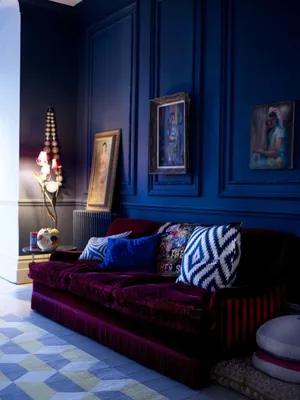 5 способов использовать темно-синий цвет в гостиной - archidea.com.ua