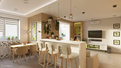 Проект дизайна квартиры в эко-стиле | дизайн интерьера Аквилегия