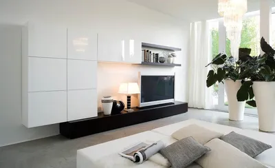 Красивая гостиная: белая мебель в интерьере: 50 фото идей размещения