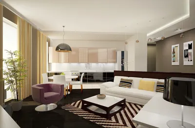 Дизайн кухни гостиной в современном стиле » Картинки и фотографии дизайна  квартир, домов, коттеджей