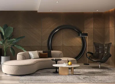 Полукруглый диван в гостиную
