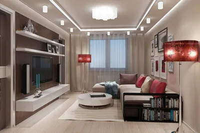 Дизайн комнаты 18 кв м спальни гостиной — 50 фото