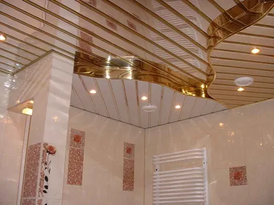 Потолок в ванной комнате: фото