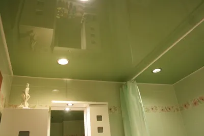 Натяжные потолки в ванной и туалете (57 фото): дизайн в комнату, на стену,  черный, коричневый, глянцевый, цветной, белый