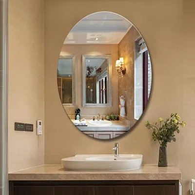 Зеркала в интерьере ванной комнаты - 93 фото