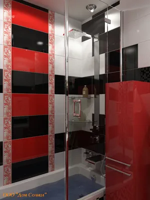 Красно-бело-черная ванная | Bathroom interior design, Bathroom interior,  Design