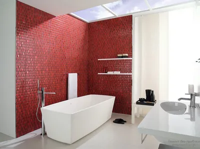 Красная ванная: интерьер и дизайн, идеи оформления и обустройства
