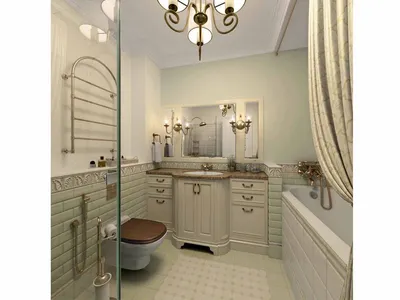 Ванная комната в стиле прованс малогабаритная - 72 фото