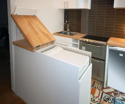 Стиральная машина на кухне: 37 фото-идей, выбираем лучший вариант