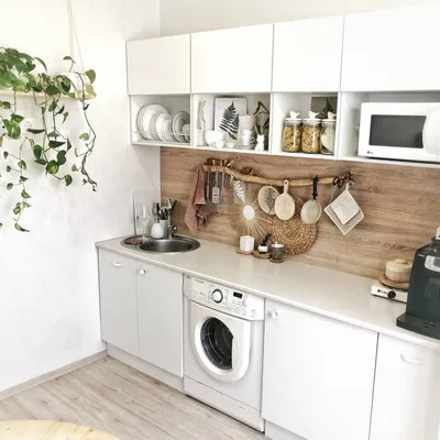 Стиральная машина в интерьере кухни | GD-Home.com