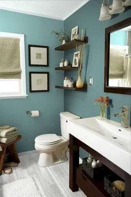 Ванная комната с окрашенными стенами [57 фото]