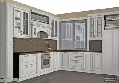 Угловая кухня в классическом стиле 9,9 кв.м. за 4000 у.е.: проект и  реализация под заказ