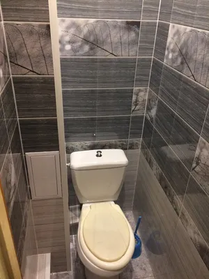 Ремонт в туалете панелями - 70 фото