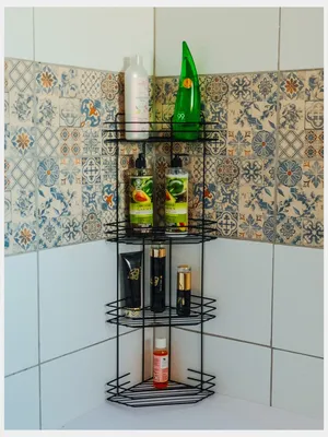 Полка угловая 4 яруса для ванной комнаты кухни дачи этажерка органайзер  металлическая за 989 ₽ купить в интернет-магазине KazanExpress