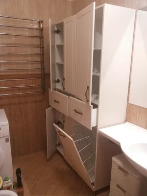 Шкаф-пенал для ванной комнаты (100 фото): 5 вариантов напольных, подвесных  и угловых шкафов