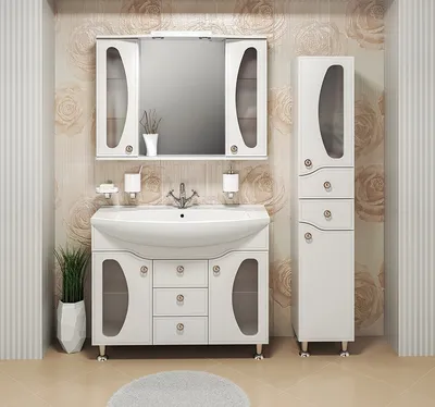 Шкаф в ванную комнату напольный, с корзиной для грязного белья, дизайн с  фото