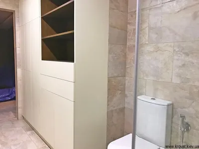 Шкаф в ванную на заказ из шпона купить в Киеве