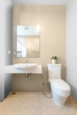 Бело-бежевая ванная комната – элегантное и вечное сочетание