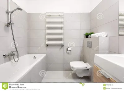 Бежевая ванная комната с ванной Стоковое Изображение - изображение  насчитывающей пол, декоративно: 112819113
