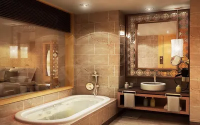 Бежевая ванная комната - Дизайн и Ремонт