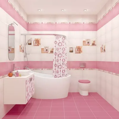 Розовая ванная комната - Дизайн и Ремонт