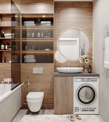 Дизайн маленькой ванной комнаты в коричневых тонах » Картинки и фотографии  дизайна квартир, домов, коттеджей
