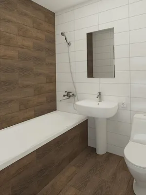 Три варианта отделки ванной комнаты в ЖК «Ясный берег»