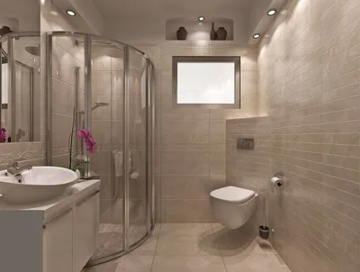 Ремонт ванной комнаты с душевой кабиной - 54 фото