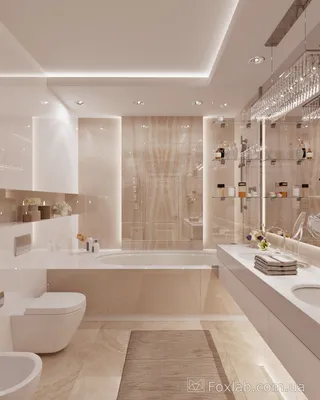 Дизайн проекты ванных комнат - 70 фото