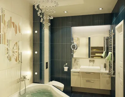 Дизайн проекты маленьких ванных комнат - 72 фото