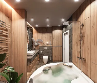 Дизайн ванной комнаты с угловой ванной 7 кв.метров | NaadaDesign Дизайн  Студия | Дзен
