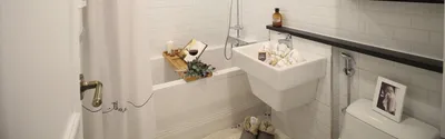 Дизайн ванной комнаты с угловой ванной и стиральной машиной (34 фото) -  красивые картинки и HD фото
