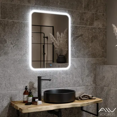 Зеркало Anna 60 с подсветкой под в ванную комнату, купить по доступной цене  в Alavann с доставкой по Москве и России