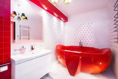 Красная ванная - 71 фото