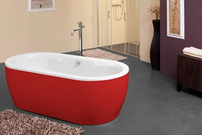 Kolpa-san Siris FS 178x88 белая/красная - Купить - Акриловая ванна