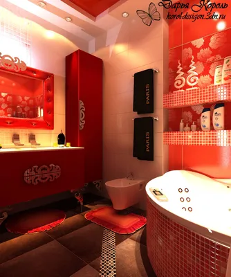 Красная ванная комната — Дарья Король — VATIKAM