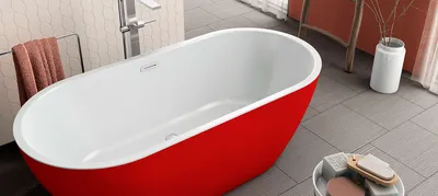 Kolpa-san Dalia FS 170х80 белая/красная - Купить - Акриловая ванна