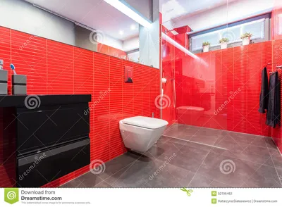 Красная ванная комната с туалетом Стоковое Фото - изображение насчитывающей  ðºñ€ð°ñ ð½oñ‚ð°, ð½ðµð¹ñˆðµ: 52196462